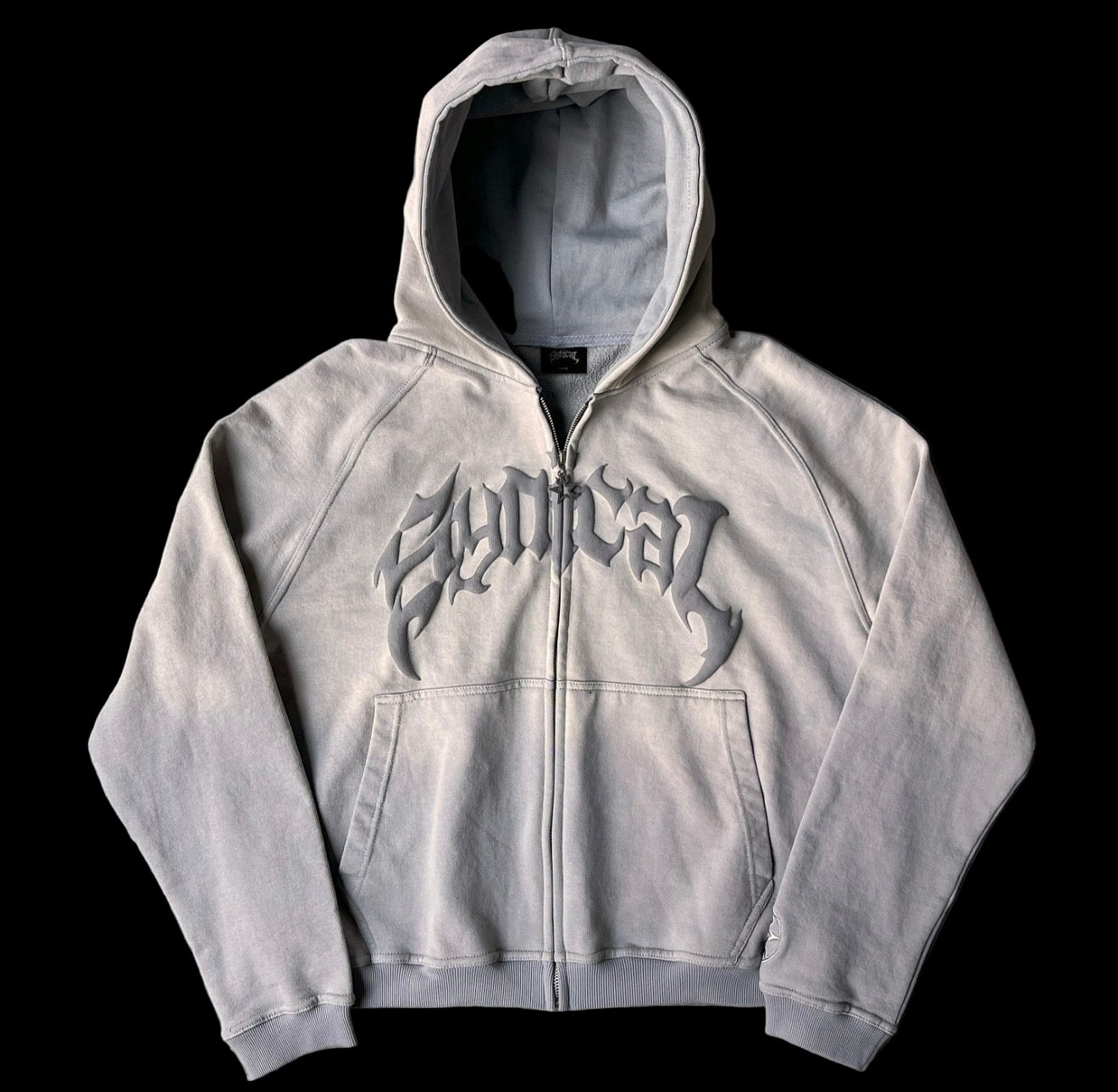 Vintage Grey Zip - Up Hoodie - BrandalX